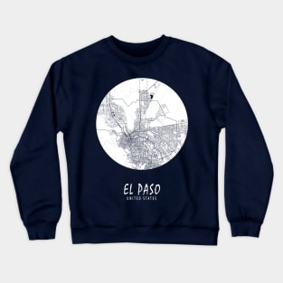 El Paso, USA City Map - Full Moon Crewneck Sweatshirt